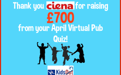 Ciena raises over £700 for KidsOut with virtual pub quiz!