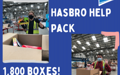 Hasbro help pack 1,800 toy boxes!